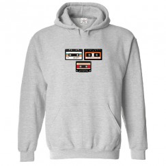 Old School Music Record Classic Unisex Kids and Adults Pullover Hoodie for Music Fans